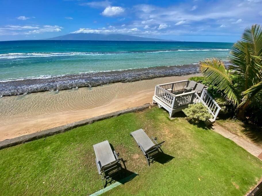 شقة Oceanfront With Aircon-Hear The Waves-Amazing Views-Wifi لاهينا المظهر الخارجي الصورة